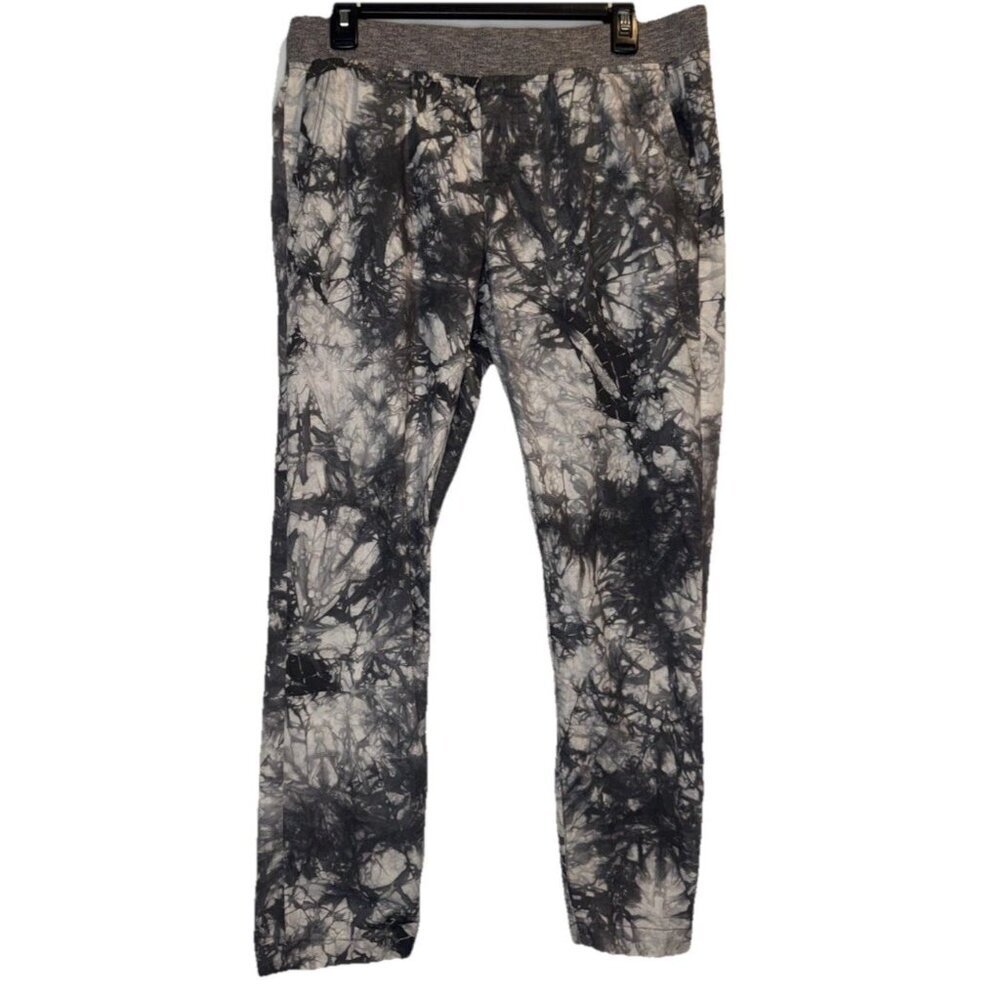 Cabi Women’s Gray White Tie Dye Pull on Elastic Waist Jogger‎ Pants #5075 Sz M